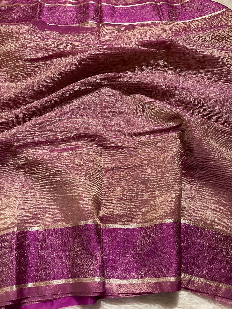 CRUSH FLORAL SAREE - MAGENTA CF04