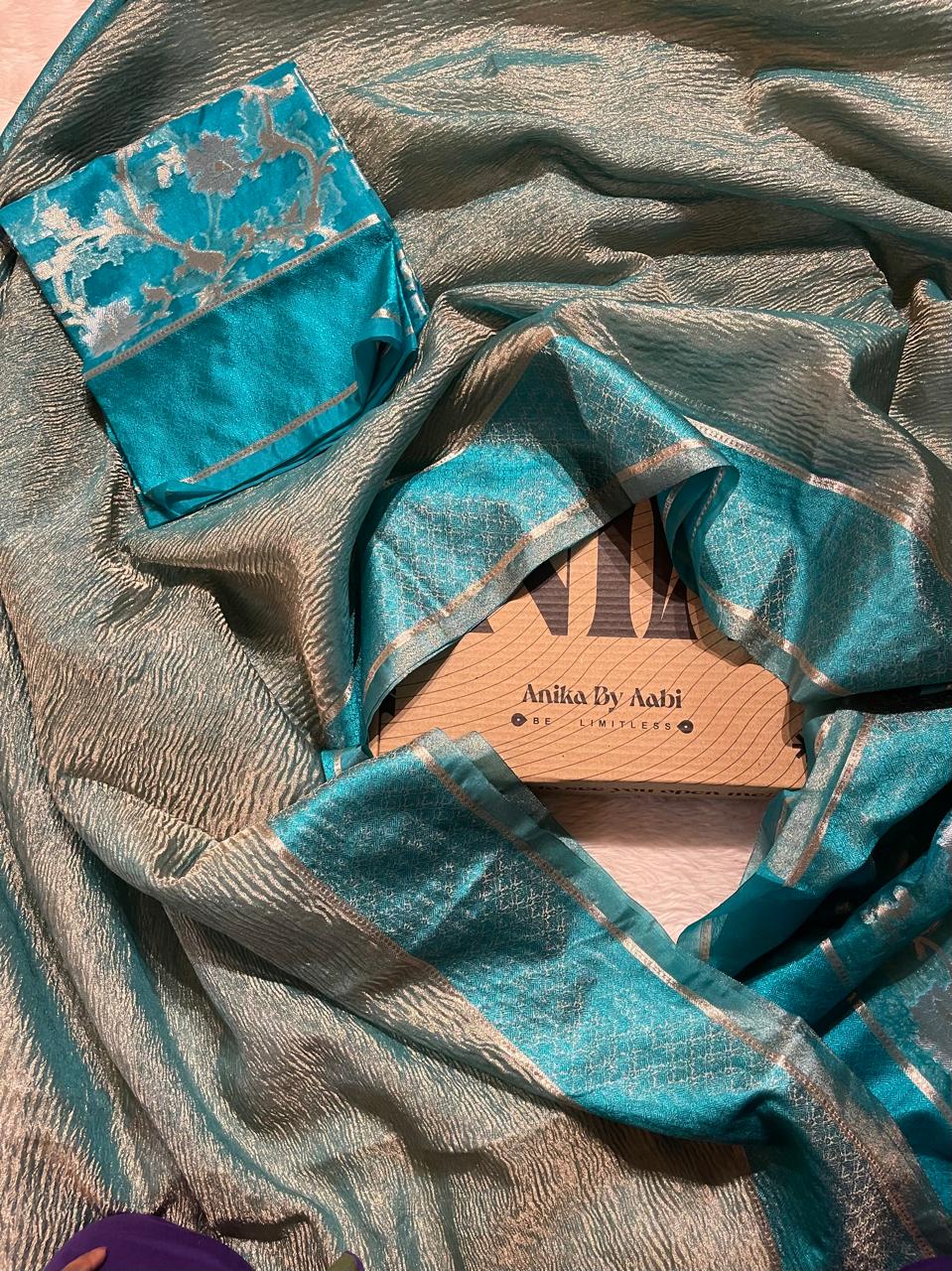 CRUSH FLORAL SAREE - RAMABLUE CF03