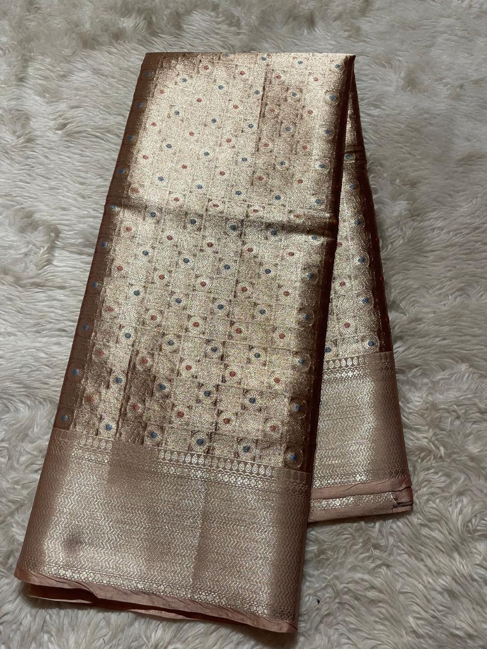 TIRA-PASTEL MULTI COLOUR TISSUE SAREE