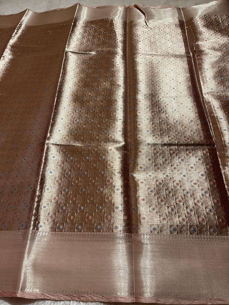 TIRA-PASTEL MULTI COLOUR TISSUE SAREE