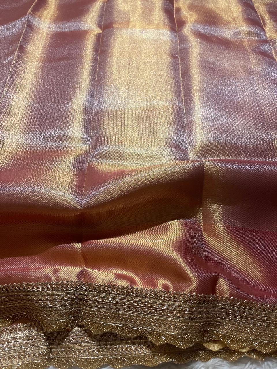 JYOTIKA- LACE DUAL SHADE GOLD SAREE