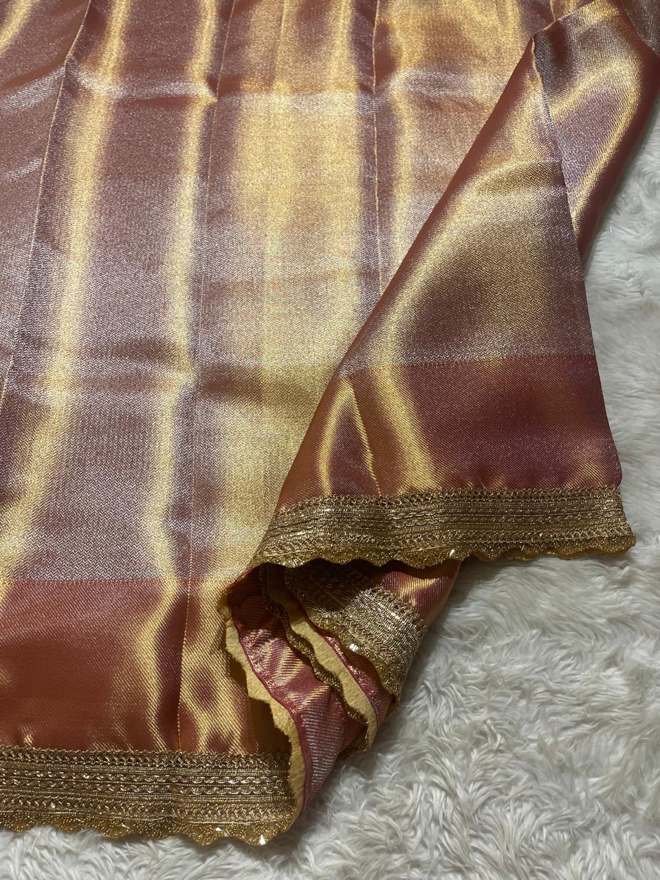 JYOTIKA- LACE DUAL SHADE GOLD SAREE