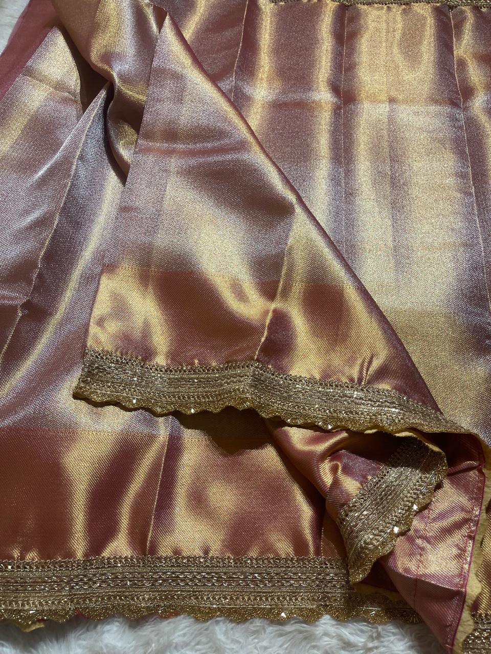 JYOTIKA- LACE DUAL SHADE GOLD SAREE