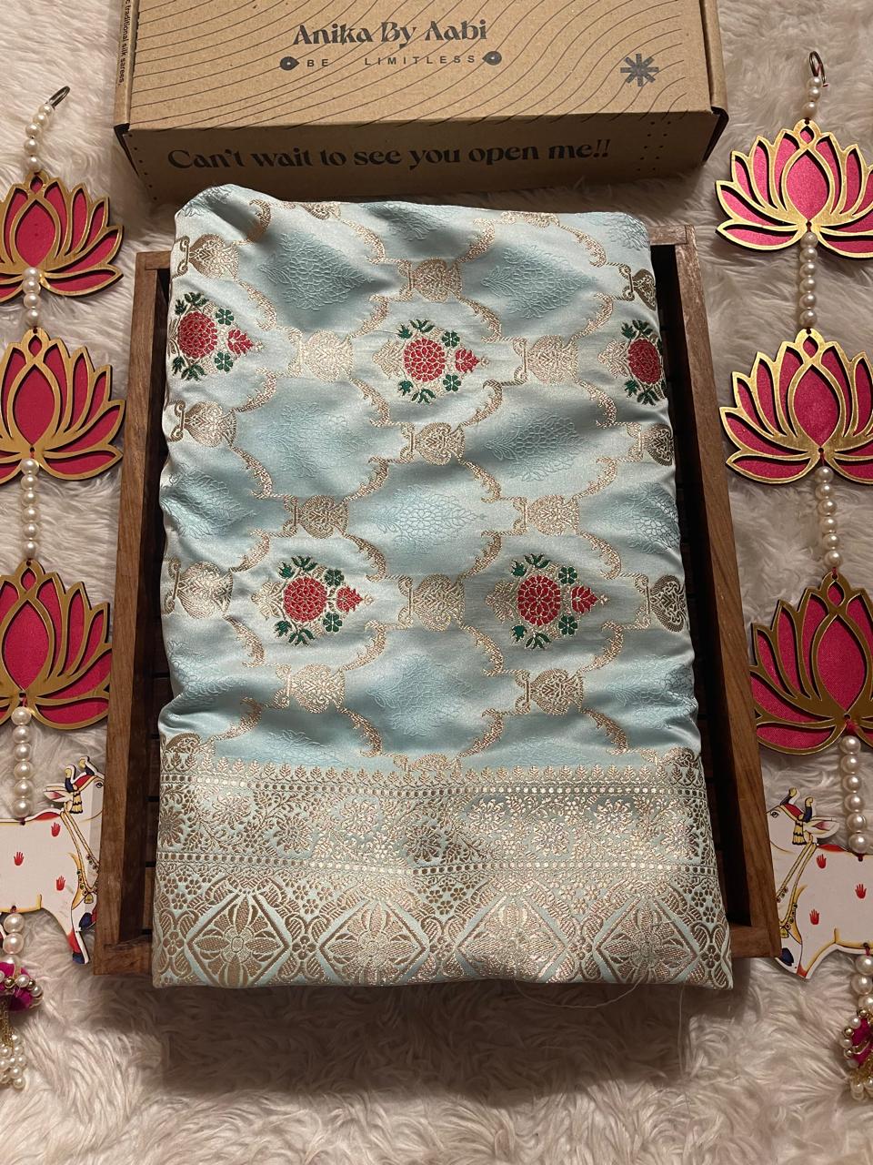 Anika's Banarasi Semi Georgette Soft Silk-02