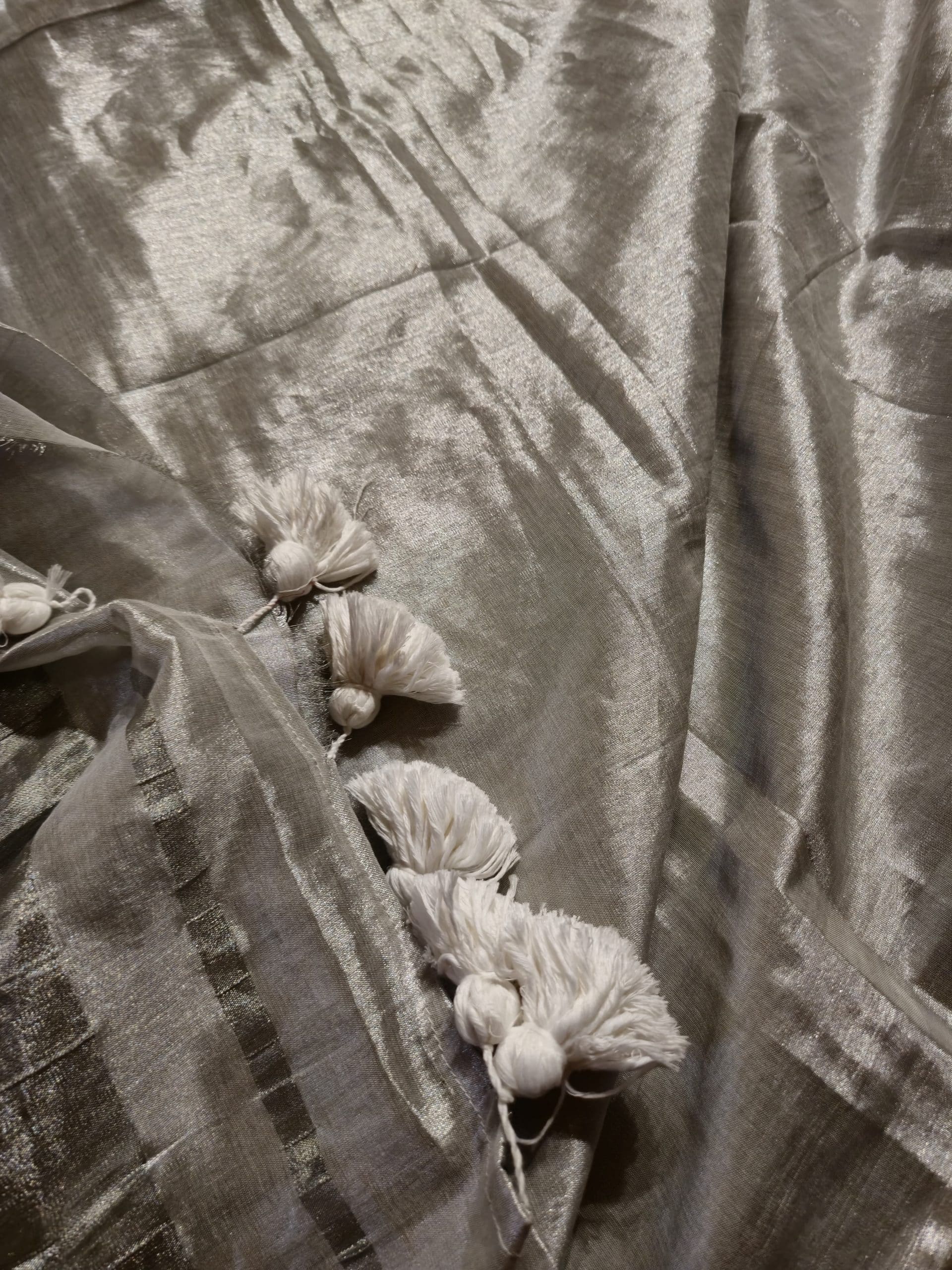 SHIKAR TISSUE-SILVER SAREE