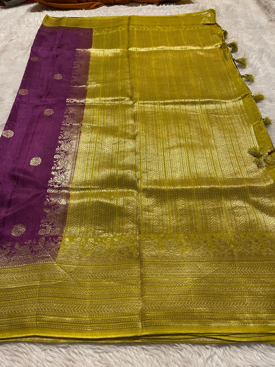 VINTAGE BANARASI-PURPLE WITH GREEN2