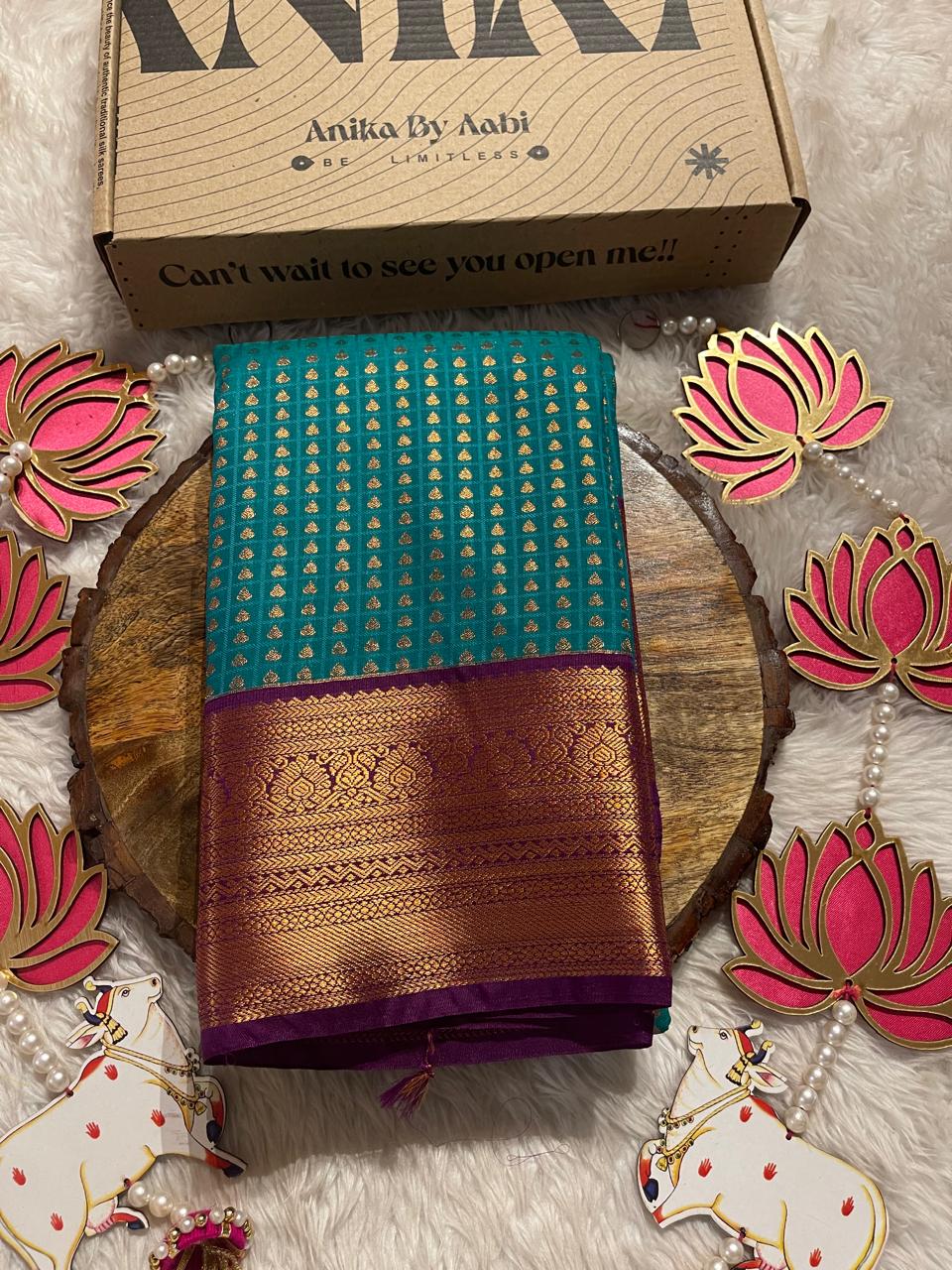 1000 BUTTAS-PEACOCK GREEN WITH PURPLE