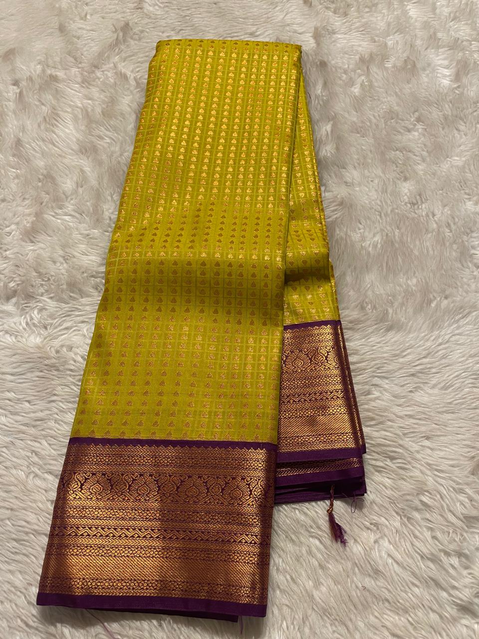 1000 BUTTAS-MUSTARD YELLOW WITH PURPLE