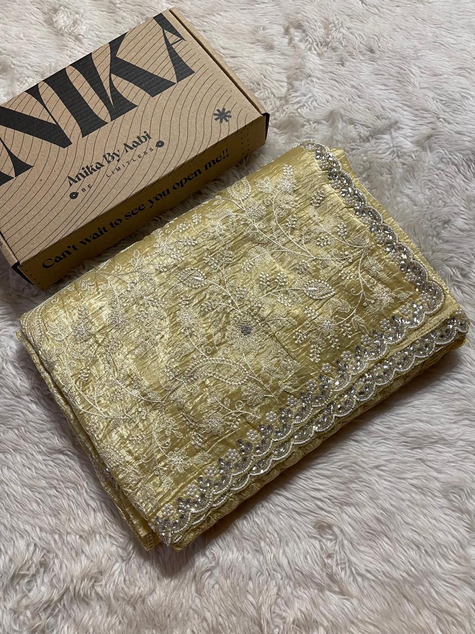 DESIGNER SAREE-A16 YELLOW