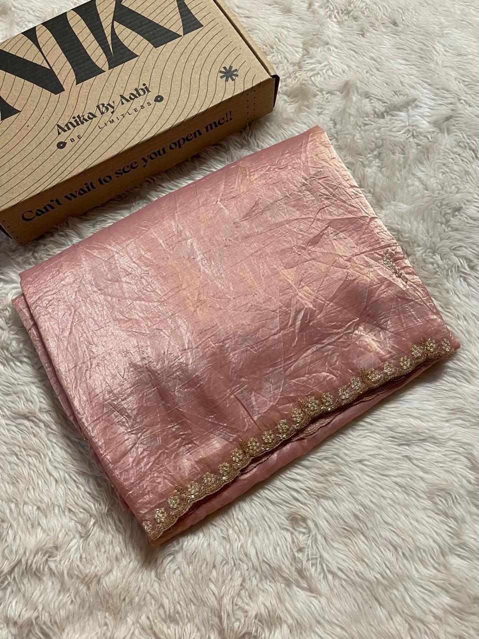 FESTIVE EDIT - DESIGNER SAREES BABYPINK A11