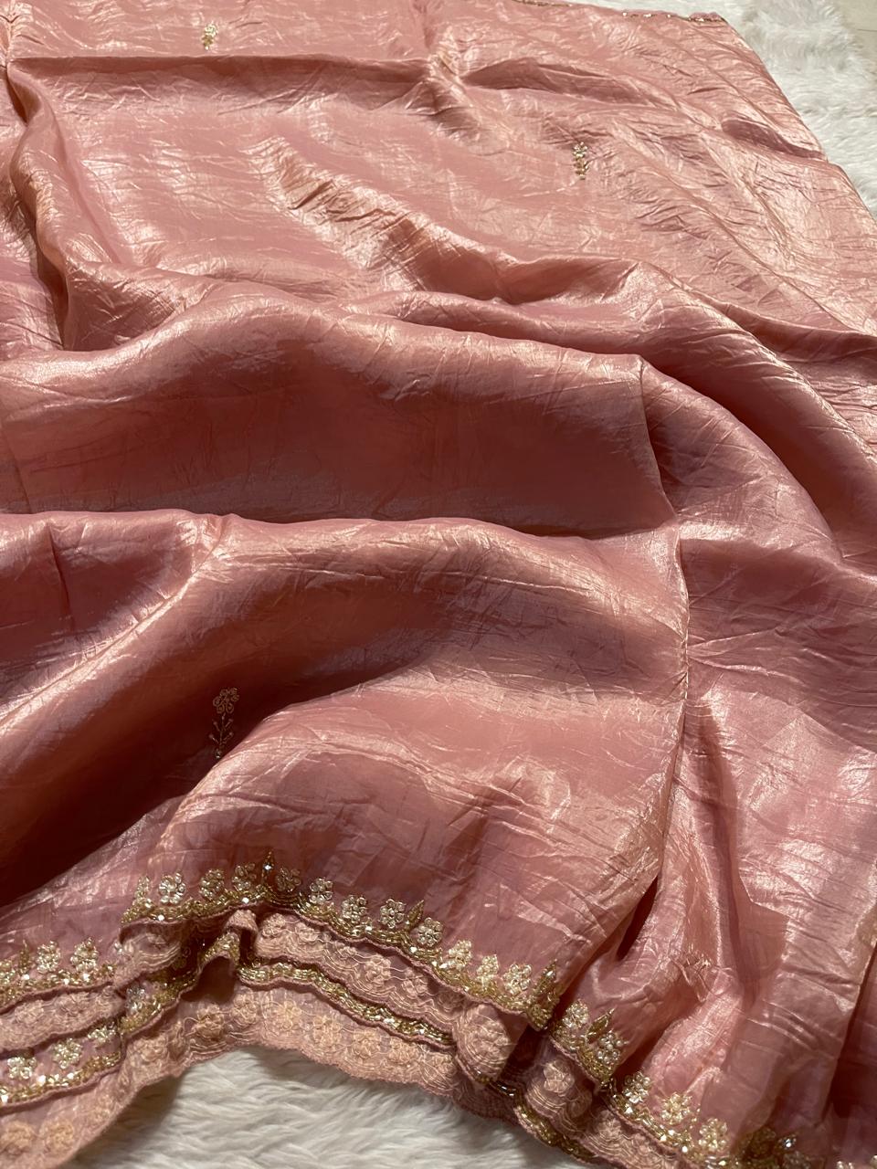 FESTIVE EDIT - DESIGNER SAREES BABYPINK A11