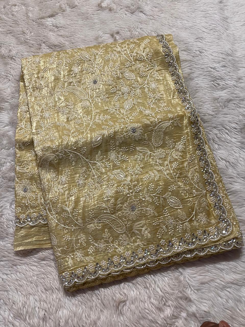 DESIGNER SAREE-A16 YELLOW