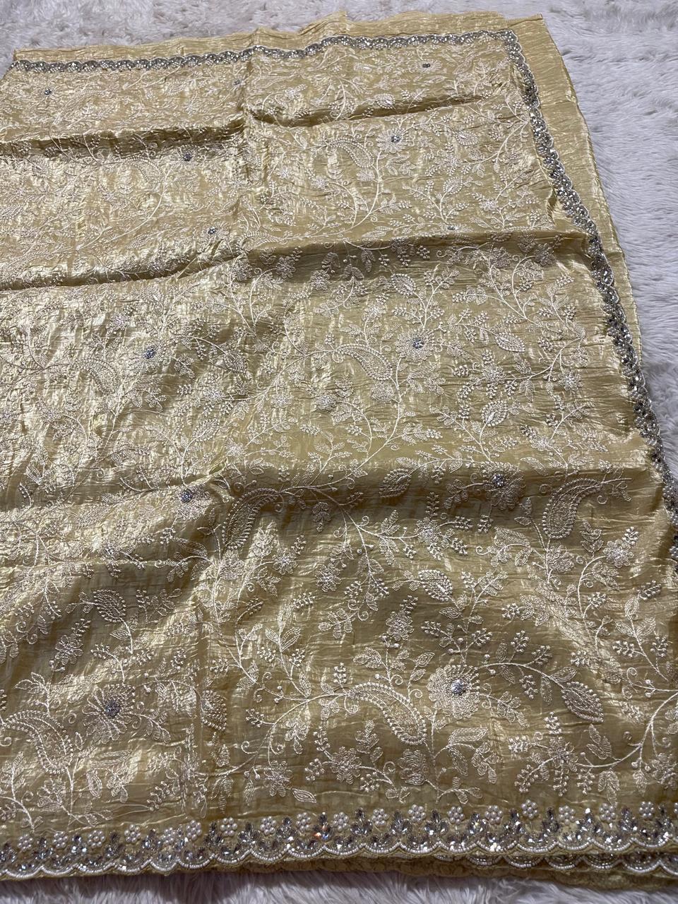 DESIGNER SAREE-A16 YELLOW