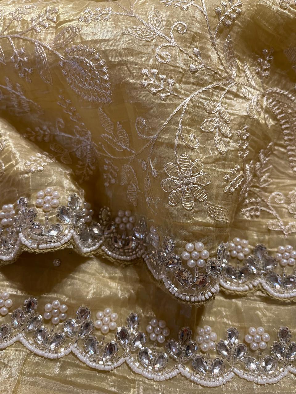 DESIGNER SAREE-A16 YELLOW