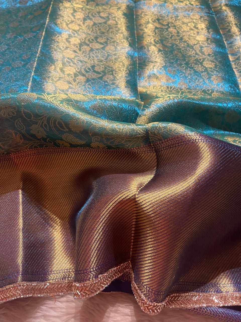 TISSUE LACE- blue dual tone