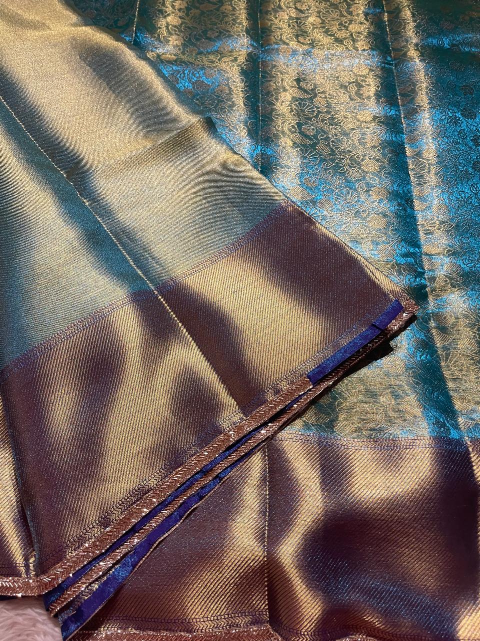 TISSUE LACE- blue dual tone