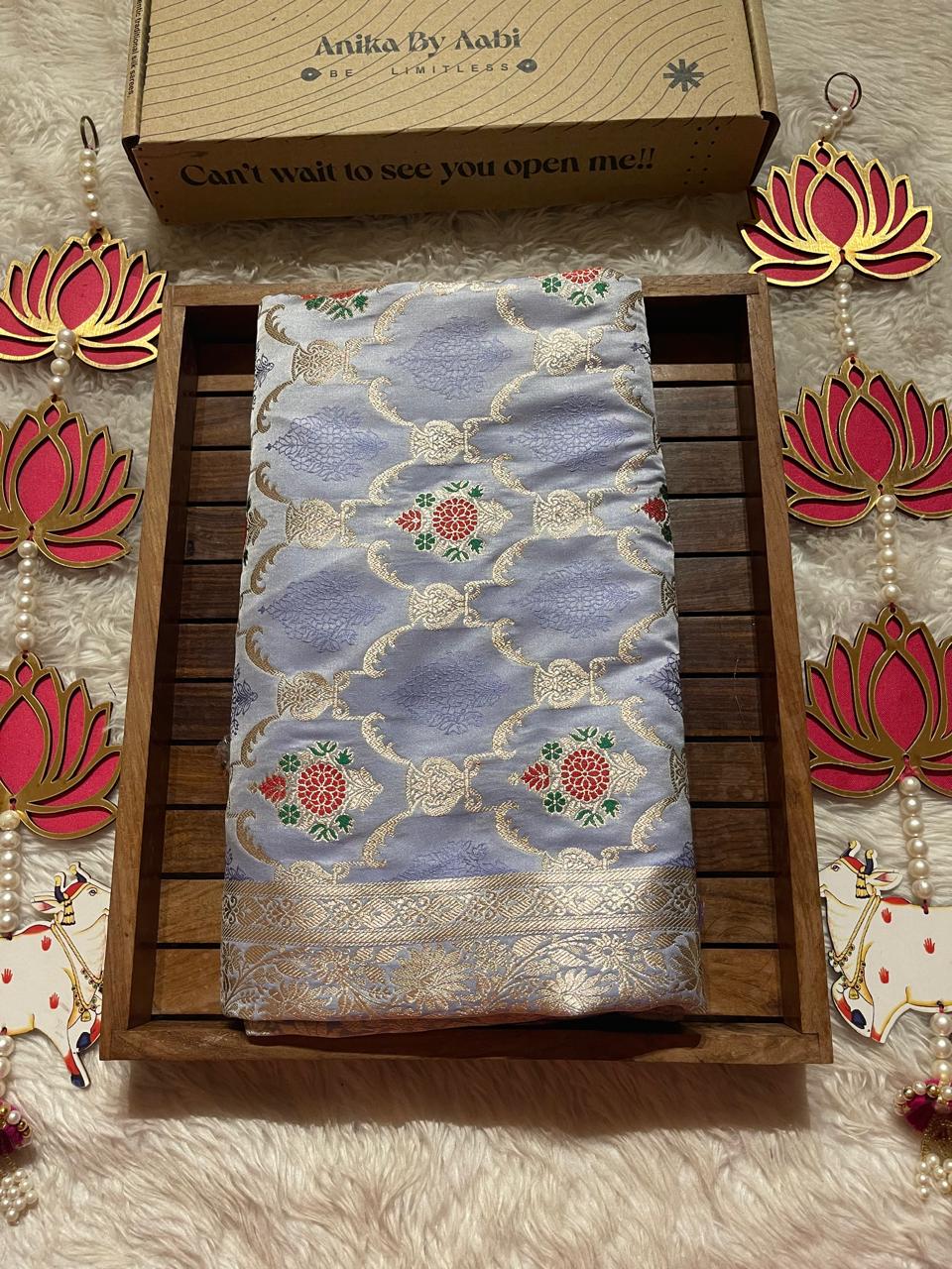 Anika's Banarasi Semi Georgette Soft Silk-02