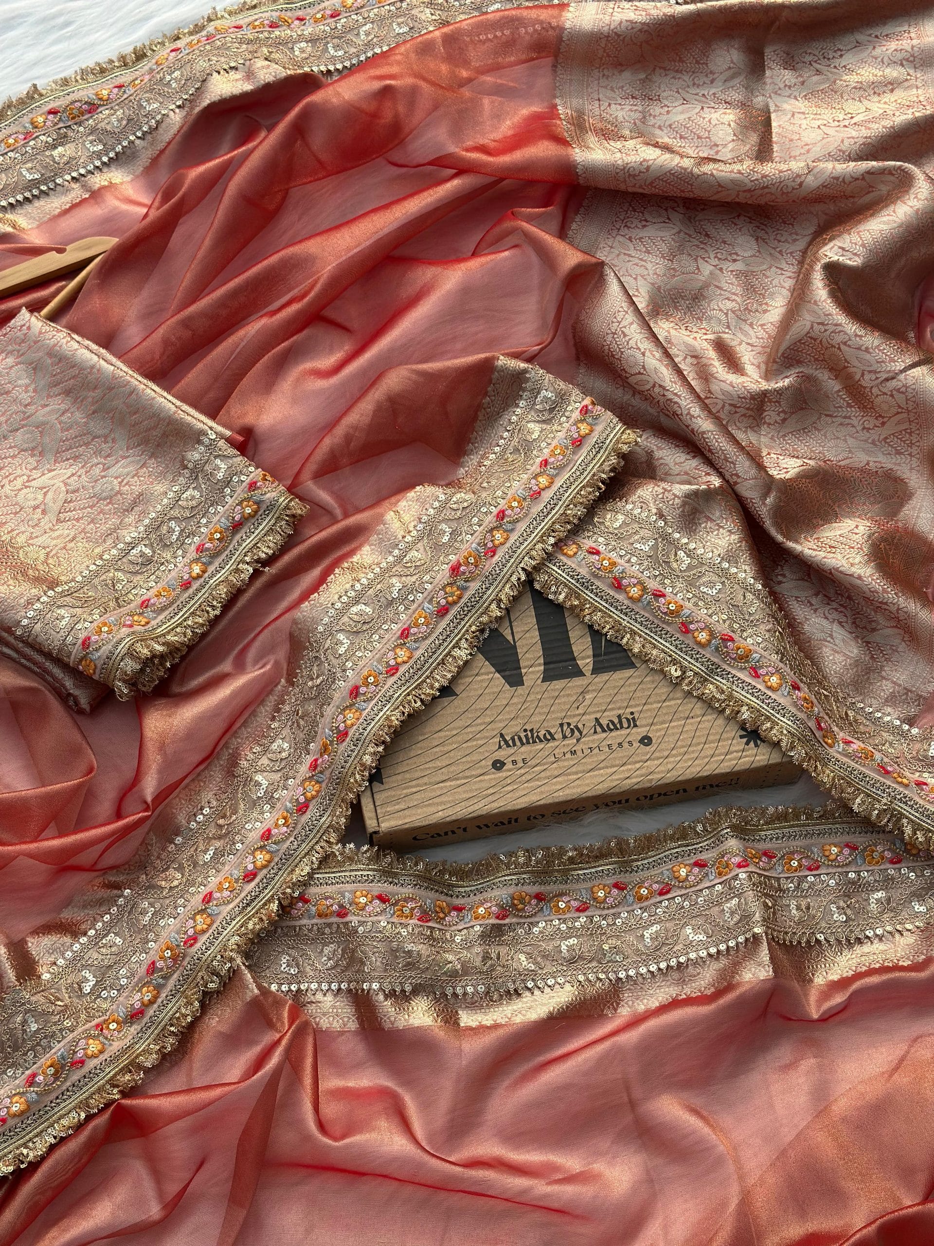 CORAL ORANGISH-TISSUE LUXE
