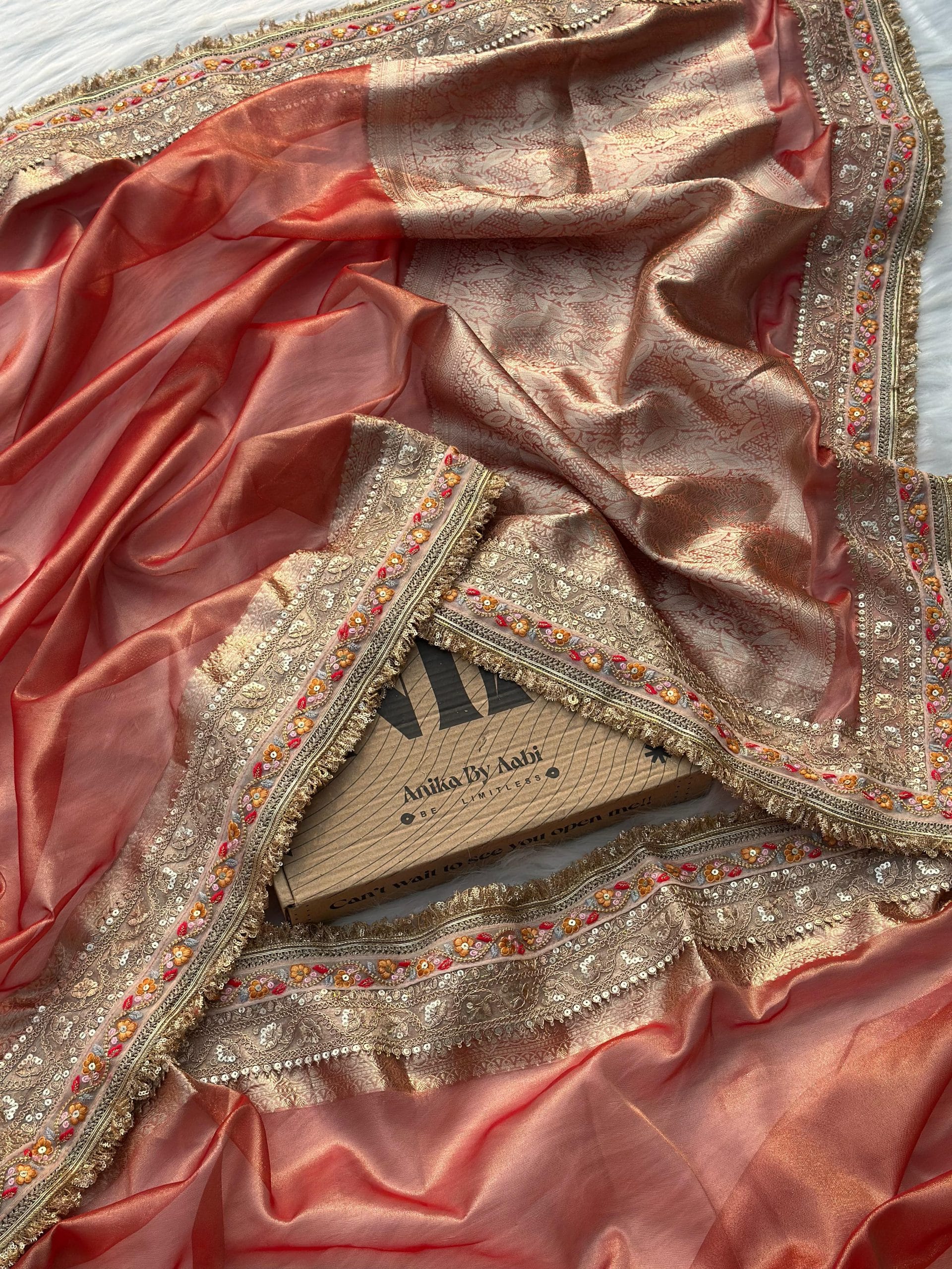CORAL ORANGISH-TISSUE LUXE