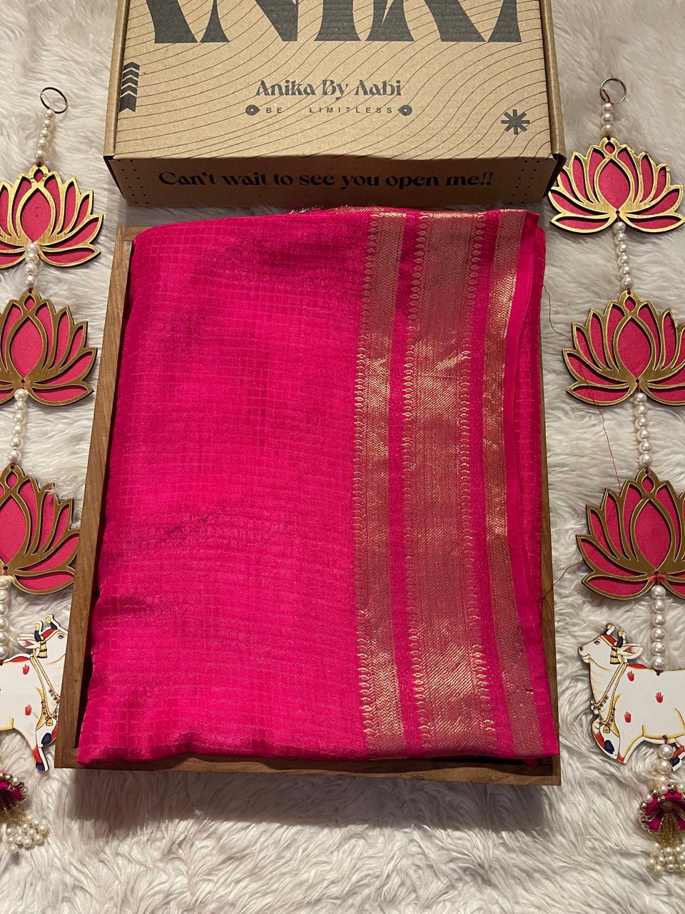 MUNGA BANARASI SAREE-PINK