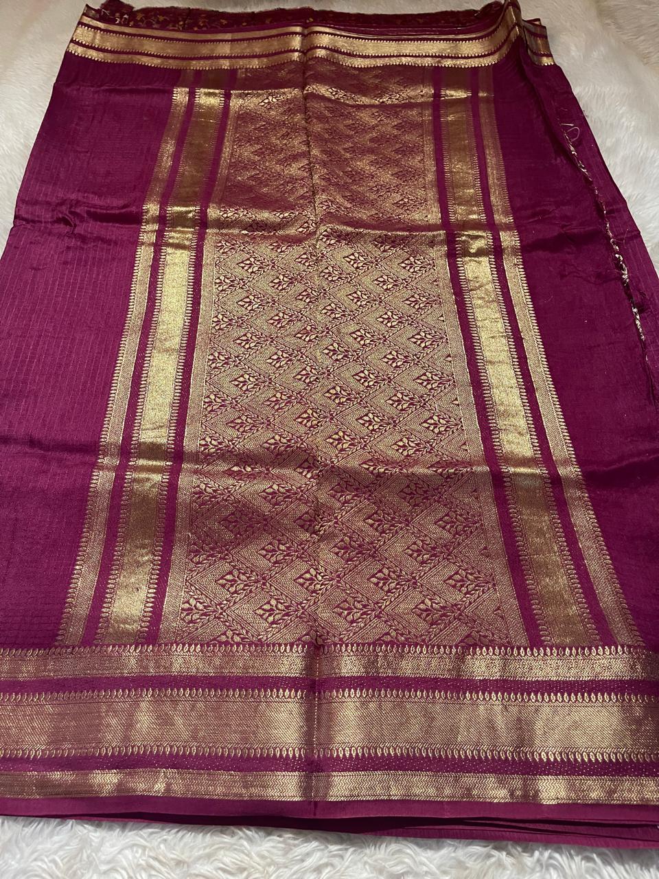 MUNGA BANARASI SAREE- MAGENTA