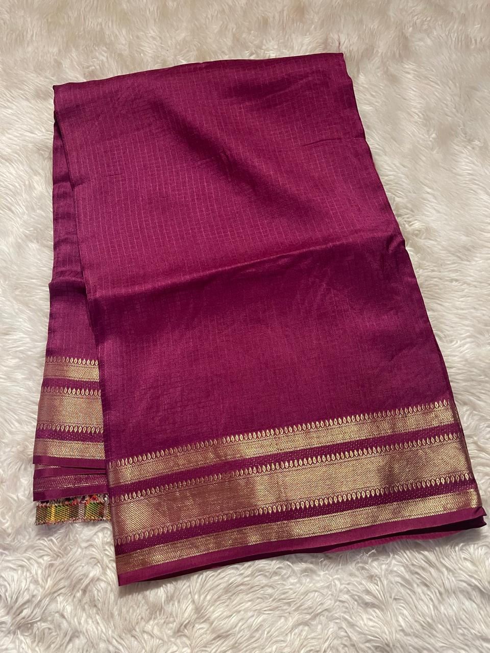 MUNGA BANARASI SAREE- MAGENTA