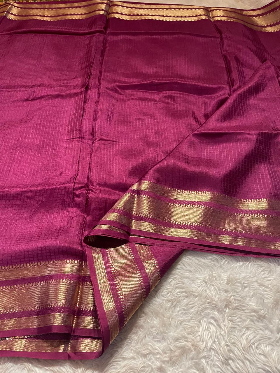 MUNGA BANARASI SAREE- MAGENTA