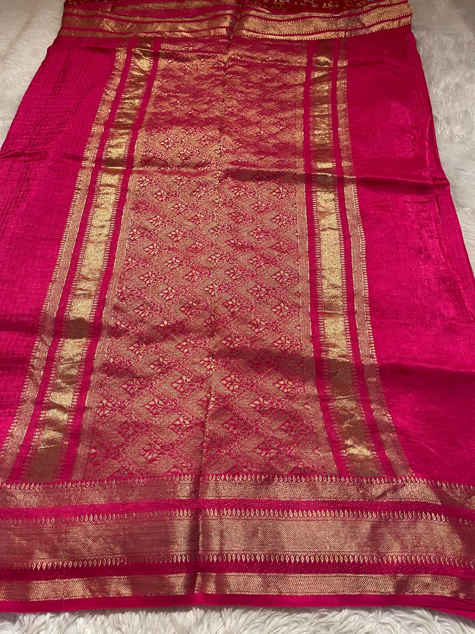 MUNGA BANARASI SAREE-PINK