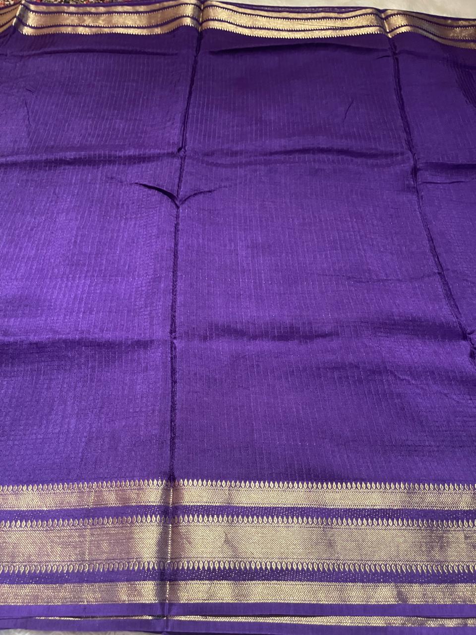 MUNGA BANARASI SAREE-PURPLE