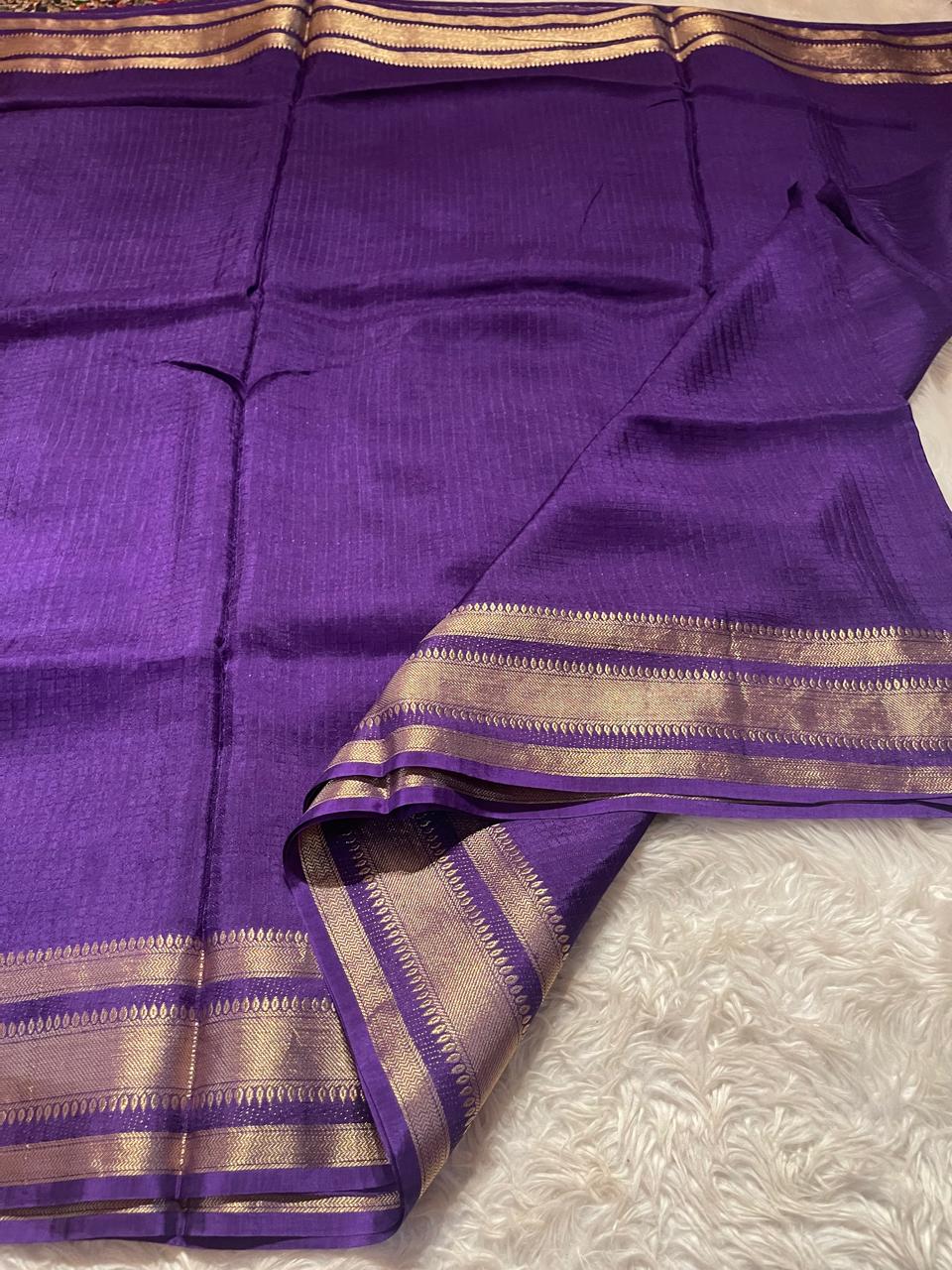 MUNGA BANARASI SAREE-PURPLE