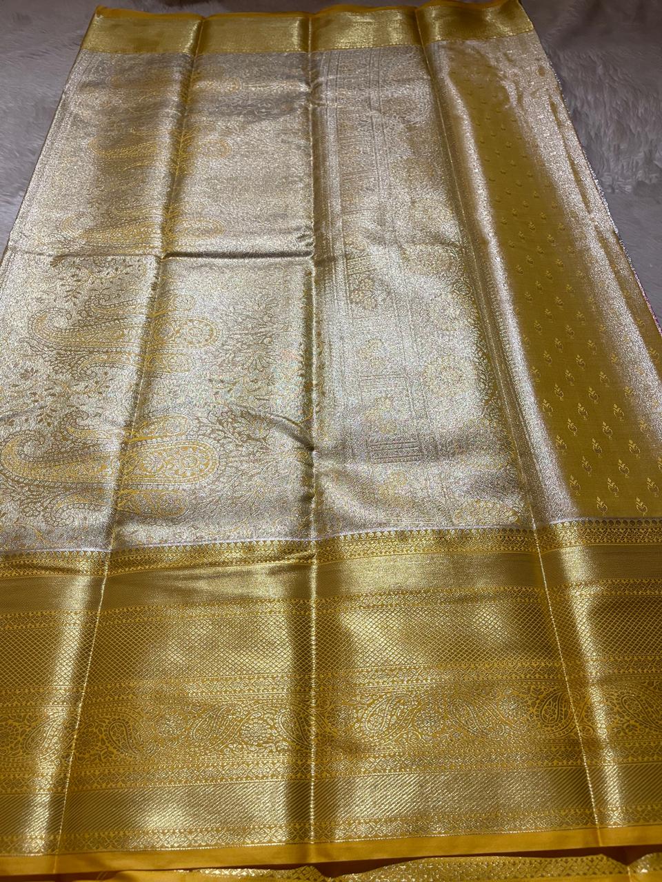SWAYAMVARAM-BABY PINK YELLOW SILK SAREE