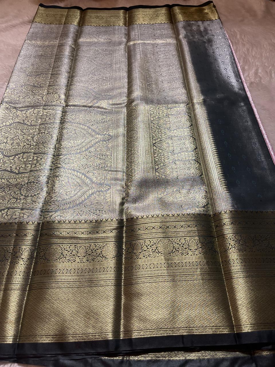 SWAYAMVARAM-BABY PINK DUAL TONE SILK SAREE
