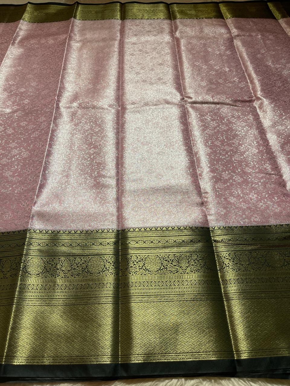 SWAYAMVARAM-BABY PINK DUAL TONE SILK SAREE