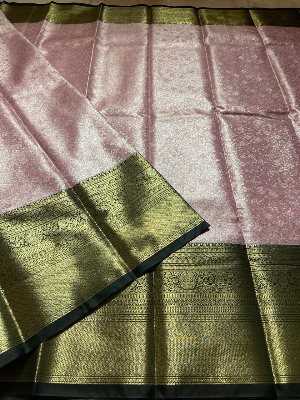 SWAYAMVARAM-BABY PINK DUAL TONE SILK SAREE