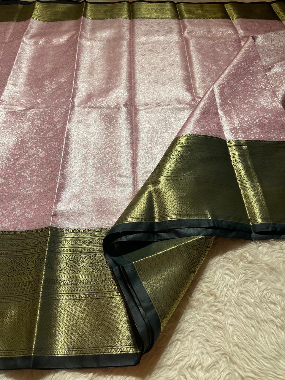 SWAYAMVARAM-BABY PINK DUAL TONE SILK SAREE