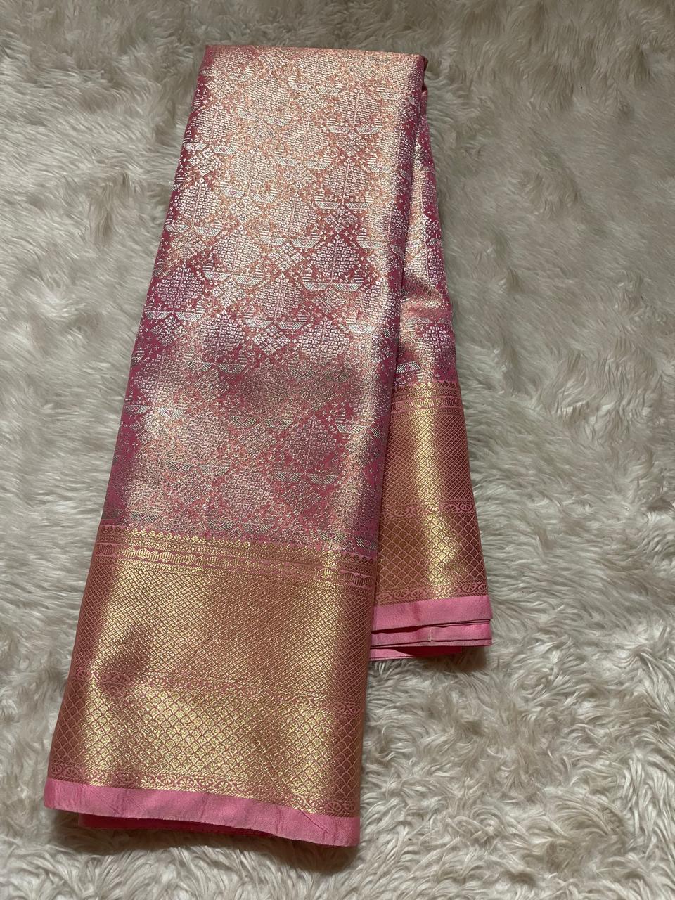 SWAYAMVARAM-PASTEL PINK SILK SAREE
