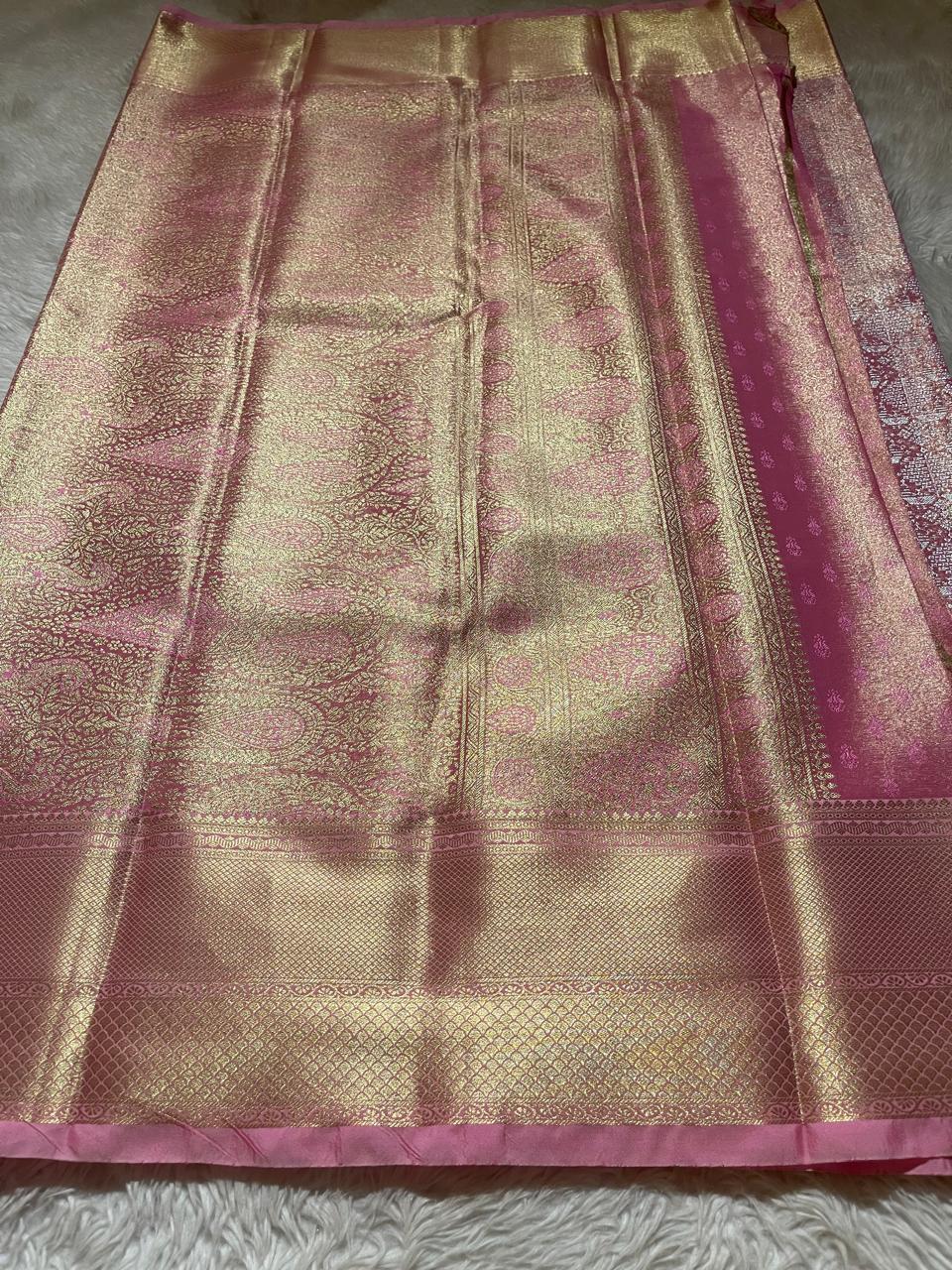 SWAYAMVARAM-PASTEL PINK SILK SAREE