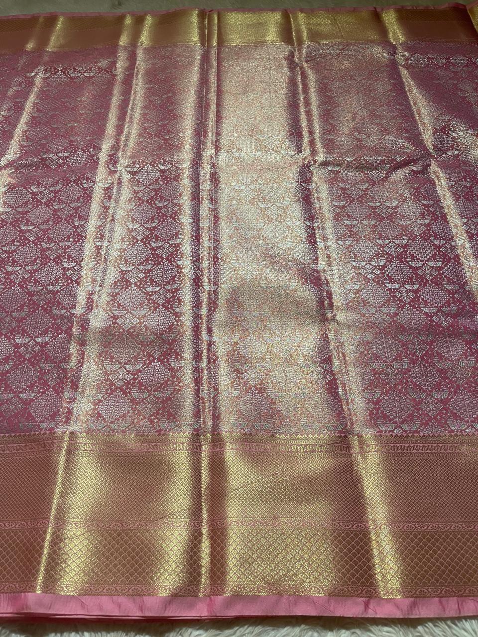 SWAYAMVARAM-PASTEL PINK SILK SAREE