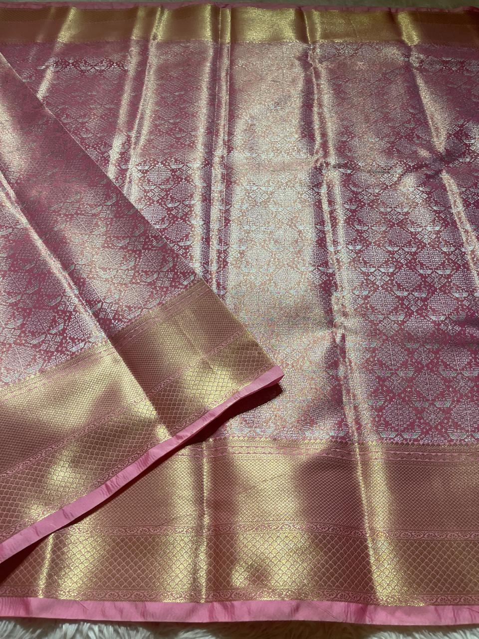 SWAYAMVARAM-PASTEL PINK SILK SAREE