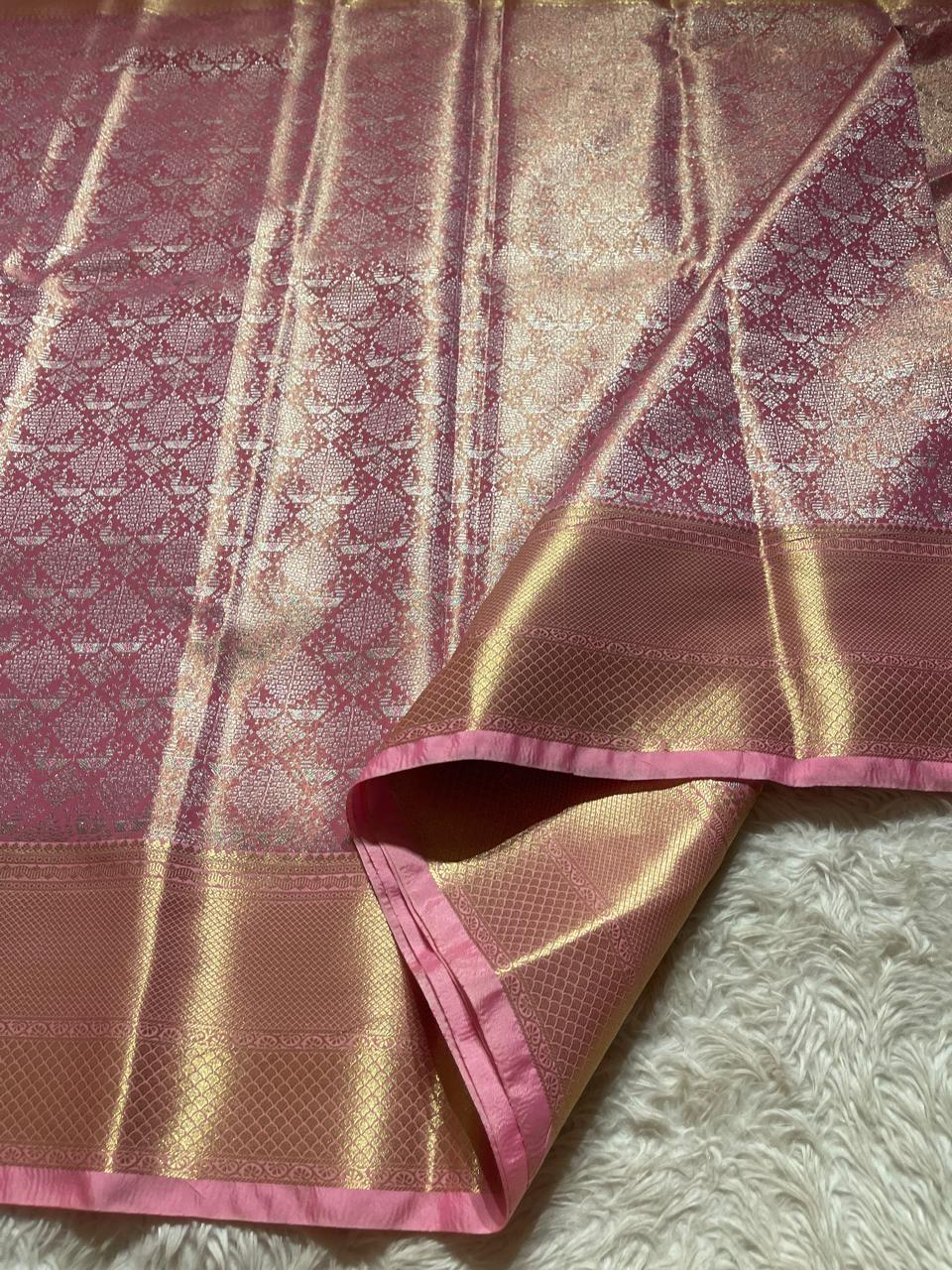 SWAYAMVARAM-PASTEL PINK SILK SAREE