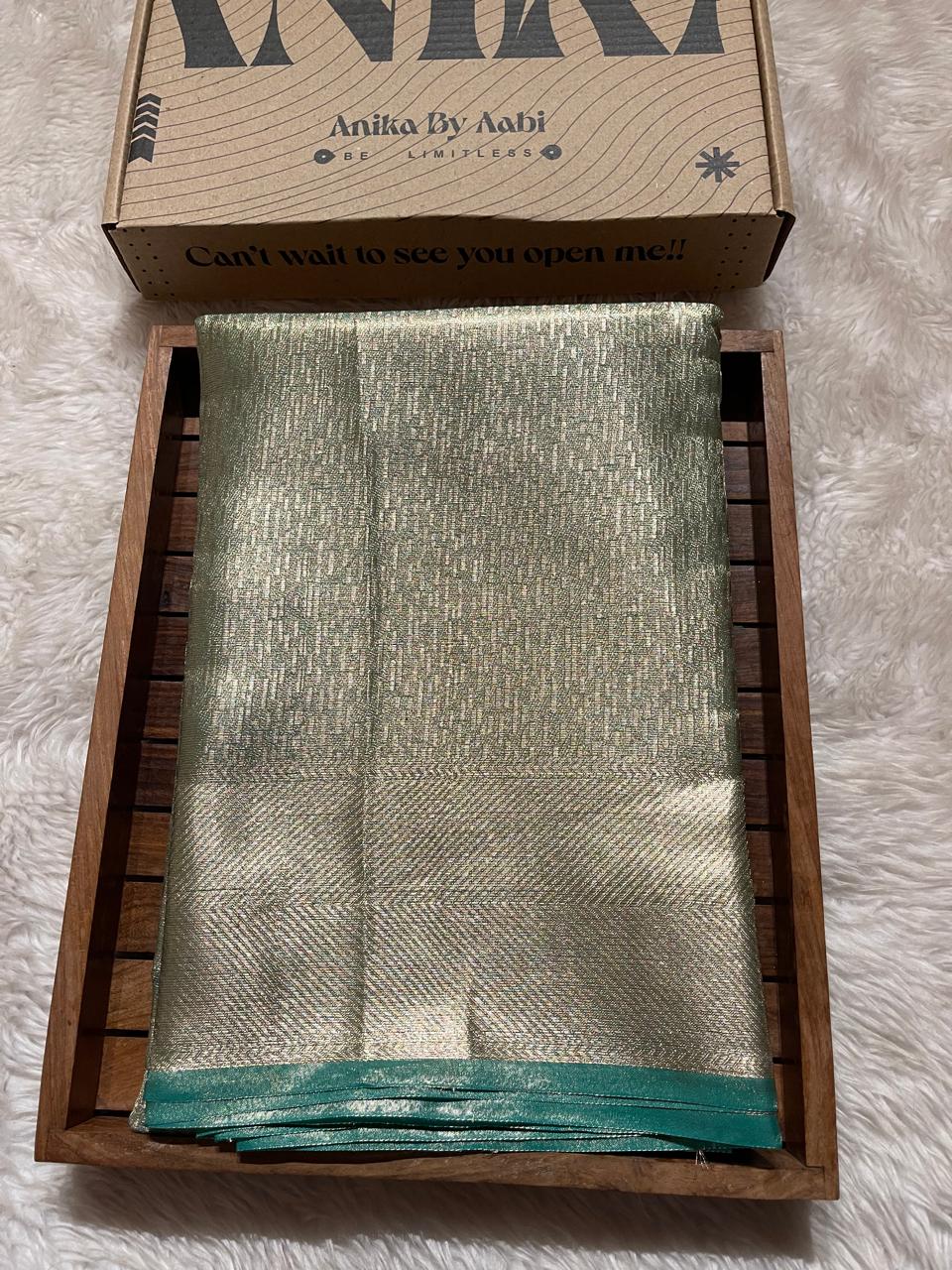 HEERA-GREEN DUAL TONE SAREE