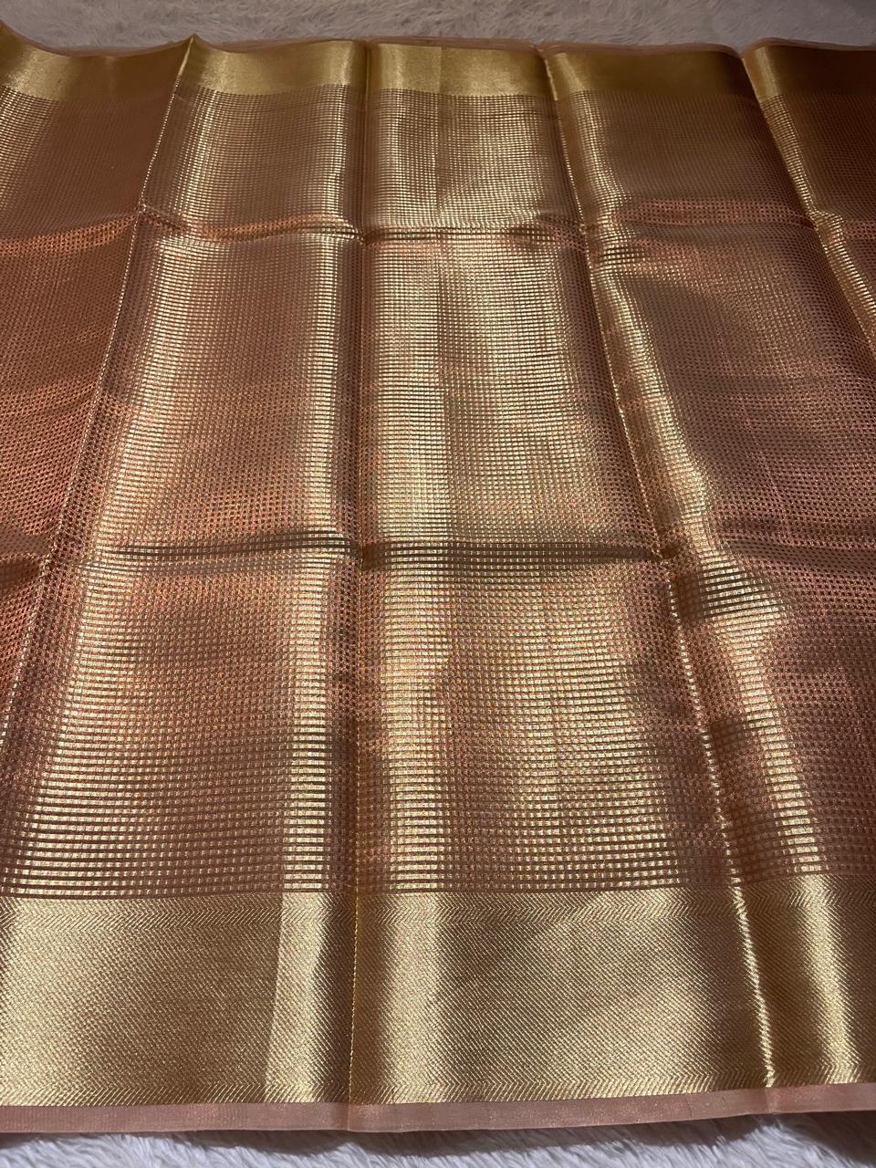 NAYAN-LIGHTSALMON PEACH SAREE