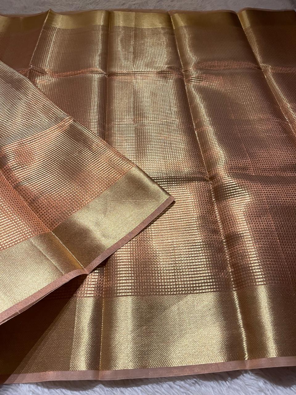 NAYAN-LIGHTSALMON PEACH SAREE