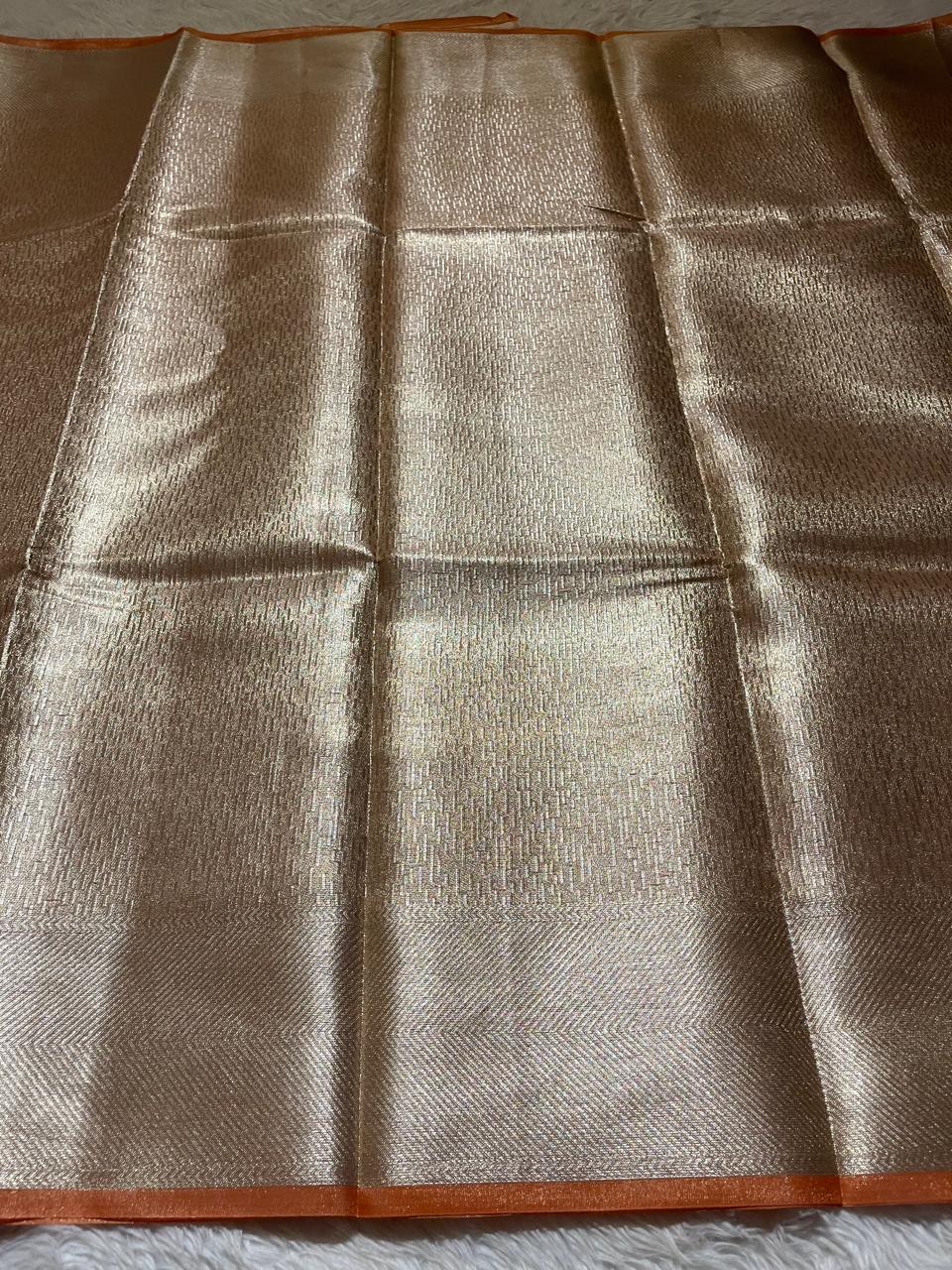 HEERA-PEACH DUAL TONE SAREE