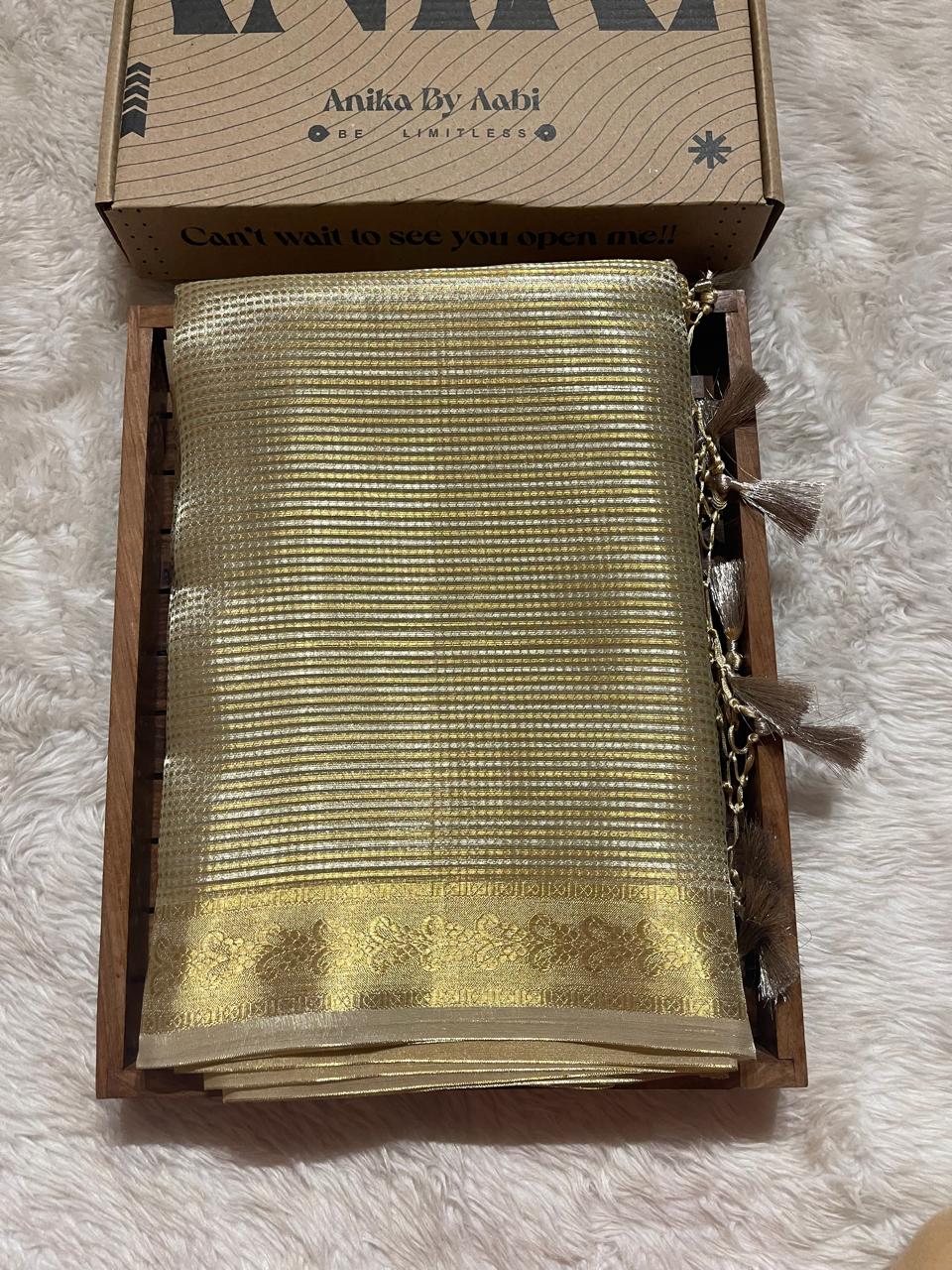 NAYAN-GOLD AND SILVER SAREE
