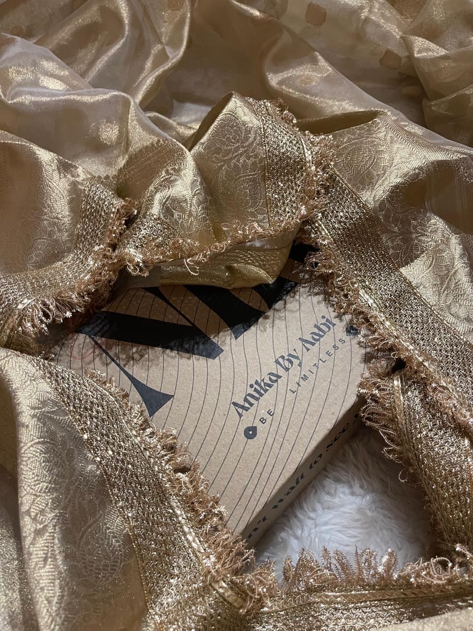 TISSUE LUXE-BEIGE GOLD SAREE2