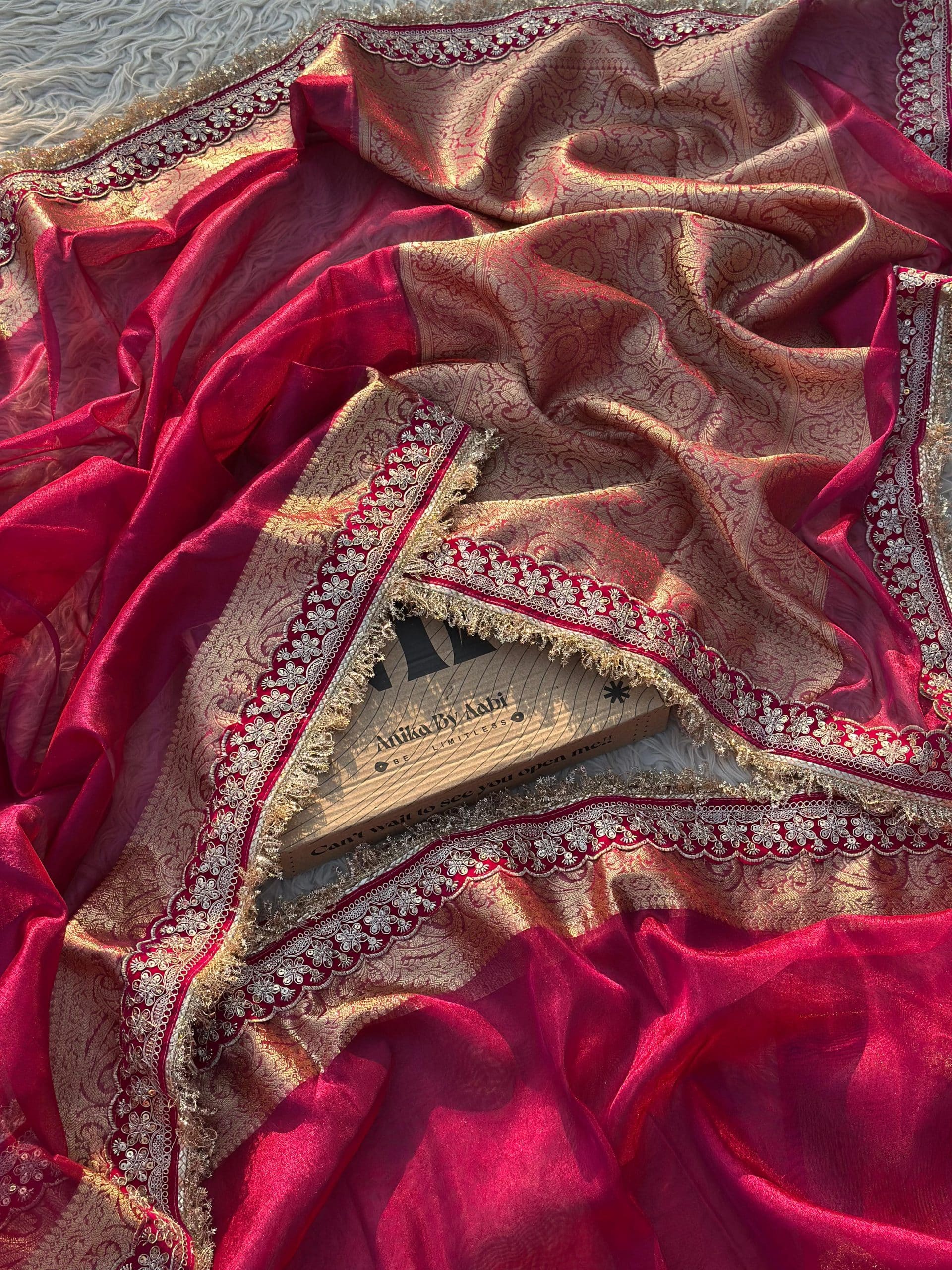 TISSUE LUXE-RANIPINK BRIDAL EDIT SAREE