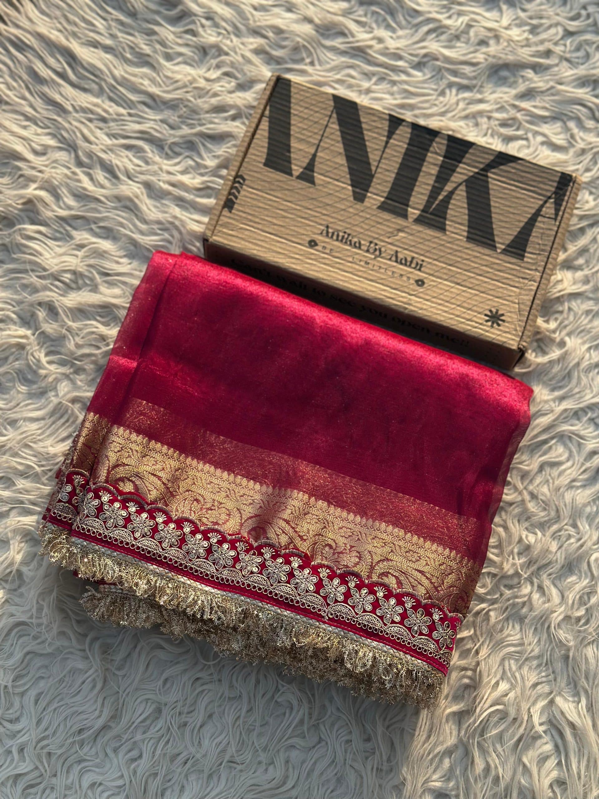 TISSUE LUXE-RANIPINK BRIDAL EDIT SAREE