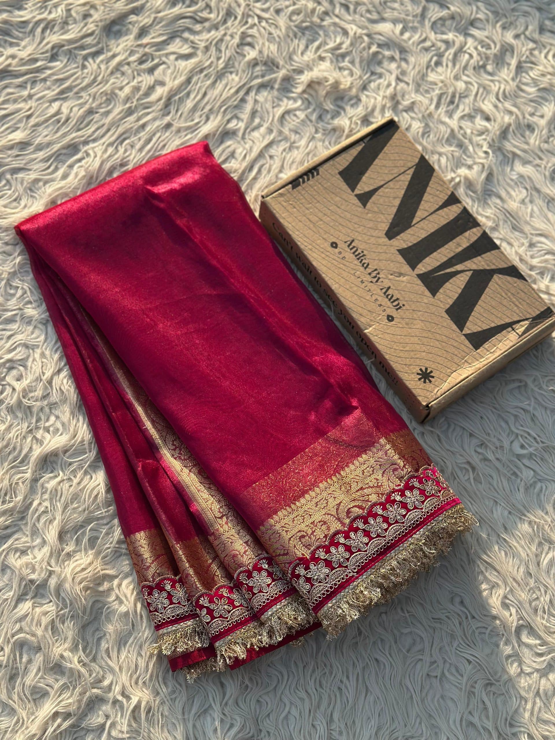 TISSUE LUXE-RANIPINK BRIDAL EDIT SAREE