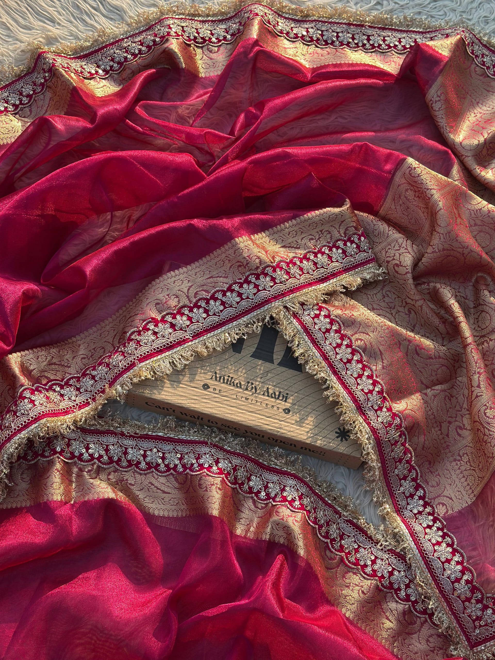TISSUE LUXE-RANIPINK BRIDAL EDIT SAREE
